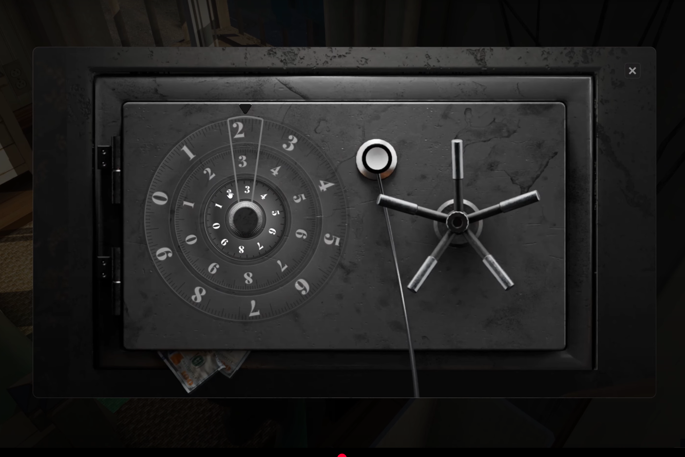 Sejf — minigra pokrętła